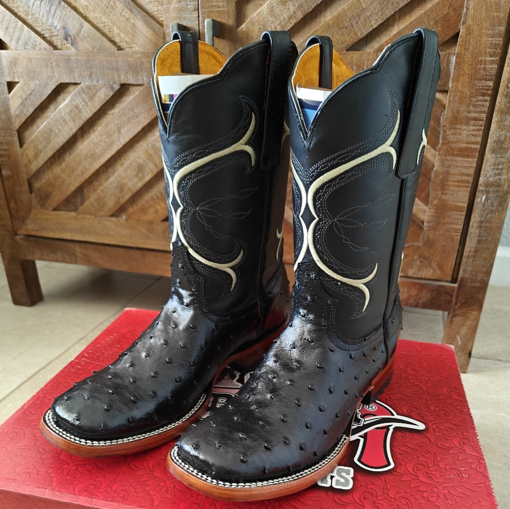 Ostrich boots 100% leather